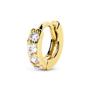 SINGULARU Pendiente Suelto Aro Cleo S. Plata de Ley 925 con Acabado Baño de Oro de 8 Kt. Cierre Congo. Joyas para Mujer SINGULARU Pendiente Suelto Aro Cleo S. Plata de Ley 925 con Acabado Baño de Oro de 8 Kt. Cierre Congo. Joyas para Mujer