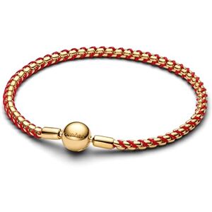 PANDORA Moments Pulsera de eslabones de serpiente con aleación de metal chapada en oro de 14 quilates, compatible con Moments, tamaño: 21 cm PANDORA Moments Pulsera de eslabones de serpiente con aleación de metal chapada en oro de 14 quilates, compatible con Moments, tamaño: 21 cm
