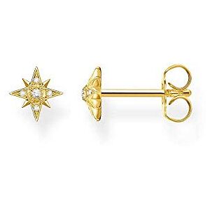 Thomas Sabo Pendientes Individuales Estrella Plata Chapada en Oro , Oro Amarillo Thomas Sabo Pendientes Individuales Estrella Plata Chapada en Oro , Oro Amarillo