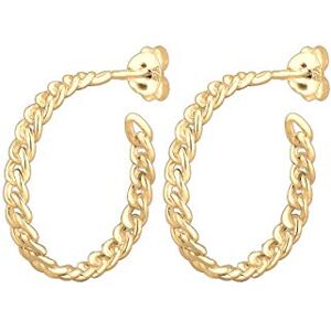 Elli Pendientes de aro trenzados Criollo para mujer con diseño moderno al estilo de las blogueras, en plata de ley 925 chapados en oro Elli Pendientes de aro trenzados Criollo para mujer con diseño moderno al estilo de las blogueras, en plata de ley 925 chapados en oro
