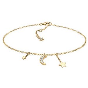 Elli Tobillera de mujer con plata, cristal, 22 cm Elli Tobillera de mujer con plata, cristal, 22 cm