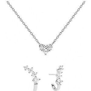 P D PAOLA PdPaola 88417305 Conjunto de joyas para mujer, plata 925, cristal, talla única, talla única, Plata esterlina, No es una piedra preciosa P D PAOLA PdPaola 88417305 Conjunto de joyas para mujer, plata 925, cristal, talla única, talla única, Plata esterlina, No es una piedra preciosa