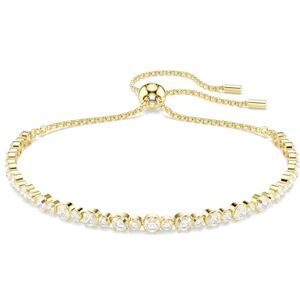 Swarovski Pulsera Tennis Matrix, Pulsera con un Diseño de Hilera Zirconias Transparentes, Tallas redondas combinadas, Baño en Tono Oro, Blanca Swarovski Pulsera Tennis Matrix, Pulsera con un Diseño de Hilera Zirconias Transparentes, Tallas redondas combinadas, Baño en Tono Oro, Blanca