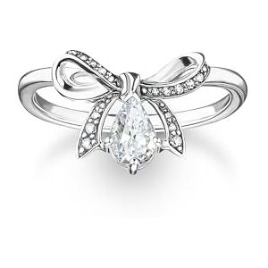 Thomas Sabo Anillo con lazo, talla 58, plata 925 reciclada, color negro -643-14-58 Thomas Sabo Anillo con lazo, talla 58, plata 925 reciclada, color negro -643-14-58