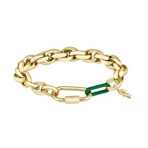 Lacoste AUDACIA Collection Pulsera de cadena para mujer en oro amarillo, talla única, Acero inoxidable, No es una piedra preciosa Lacoste AUDACIA Collection Pulsera de cadena para mujer en oro amarillo, talla única, Acero inoxidable, No es una piedra preciosa