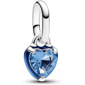 PANDORA ME Colgante mini con diseño de corazón en plata de ley con piedra azul y esmalte azul PANDORA ME Colgante mini con diseño de corazón en plata de ley con piedra azul y esmalte azul