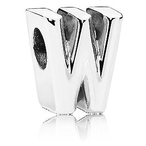 PANDORA Colgante de plata con la letra W PANDORA Colgante de plata con la letra W
