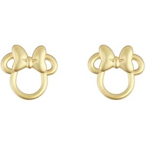 Disney Pendientes de tuerca chapados en oro de Minnie Mouse para niñas, talla única, Latón, No es una piedra preciosa Disney Pendientes de tuerca chapados en oro de Minnie Mouse para niñas, talla única, Latón, No es una piedra preciosa
