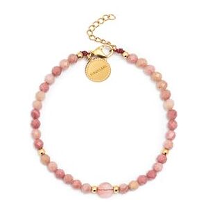 SINGULARU Pulsera Amulet Rodocrosita. Acero con Baño en Oro de 8 Kt y Piedra Natural. Joyas Para Mujer. SINGULARU Pulsera Amulet Rodocrosita. Acero con Baño en Oro de 8 Kt y Piedra Natural. Joyas Para Mujer.