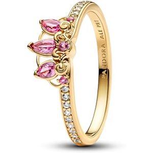 PANDORA Disney Princess Rapunzel Anillo Tiara de plata de ley con aleación de metal chapado en oro de 14 quilates y circonitas, talla 58, plata de ley, circonita cúbica, Plata de ley, PANDORA Disney Princess Rapunzel Anillo Tiara de plata de ley con aleación de metal chapado en oro de 14 quilates y circonitas, talla 58, plata de ley, circonita cúbica, Plata de ley,