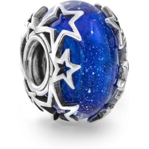 PANDORA Moments Colgante con diseño de galaxia brillante de plata de ley con cristal de Murano azul PANDORA Moments Colgante con diseño de galaxia brillante de plata de ley con cristal de Murano azul