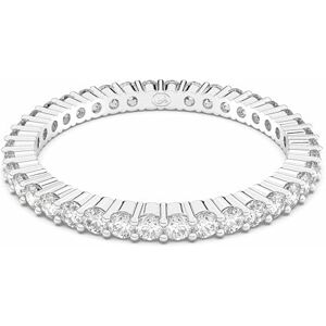 Swarovski Anillo Vittore, Talla redonda, Blanco, Acabado en tono plateado Swarovski Anillo Vittore, Talla redonda, Blanco, Acabado en tono plateado