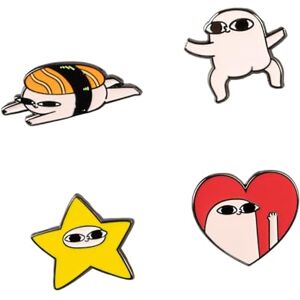 Grupo Erik Broches para ropa mujer Ketnipz, 4 Pins mujer/hombre, Pines para ropa Grupo Erik Broches para ropa mujer Ketnipz, 4 Pins mujer/hombre, Pines para ropa