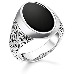 Thomas Sabo Anillo de Hombre, Plata de ley 925, Negro Thomas Sabo Anillo de Hombre, Plata de ley 925, Negro