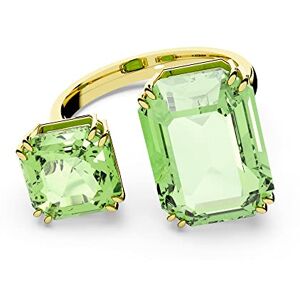 Swarovski Anillo abierto Millenia, Talla octogonal, Verde, Baño tono oro Swarovski Anillo abierto Millenia, Talla octogonal, Verde, Baño tono oro