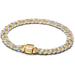PANDORA Pulsera de mujer bicolor Pavé 564229C01, 20cm, Plata de ley, Circonita cúbica PANDORA Pulsera de mujer bicolor Pavé 564229C01, 20cm, Plata de ley, Circonita cúbica