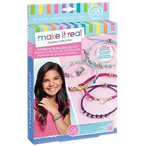 Make It Real 1.206 Pulseras de Bling del Arco Iris DIY Bolas y Nudo Pulsera Hacer Kit para niñas Make It Real 1.206 Pulseras de Bling del Arco Iris DIY Bolas y Nudo Pulsera Hacer Kit para niñas
