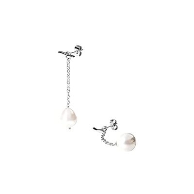 Purelei Pendientes de gota de perlas – Diseño ajustable 2 en 1 Pendientes ondulados con cadena desmontable y perla de concha en forma de gota Acero inoxidable y chapado en oro de 14 K/18 K Purelei Pendientes de gota de perlas – Diseño ajustable 2 en 1 Pendientes ondulados con cadena desmontable y perla de concha en forma de gota Acero inoxidable y chapado en oro de 14 K/18 K