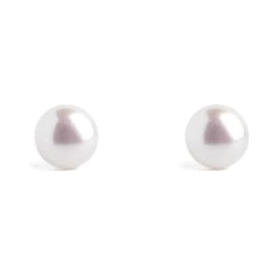 SINGULARU Pendientes Mujer Single Pearl Plata SINGULARU Pendientes Mujer Single Pearl Plata