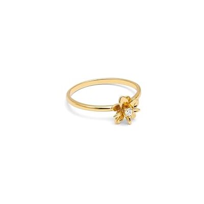 SINGULARU Anillo Mujer Gardenia Baño Oro SINGULARU Anillo Mujer Gardenia Baño Oro
