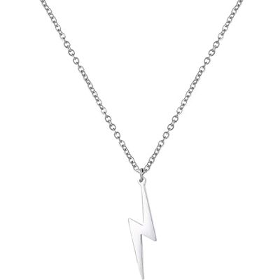 BlackAmazement Collar de acero inoxidable 316L, colgante de rayo, trueno, rayo, Thunderstruck, negro, dorado, plateado, motorista, mujer y hombre BlackAmazement Collar de acero inoxidable 316L, colgante de rayo, trueno, rayo, Thunderstruck, negro, dorado, plateado, motorista, mujer y hombre