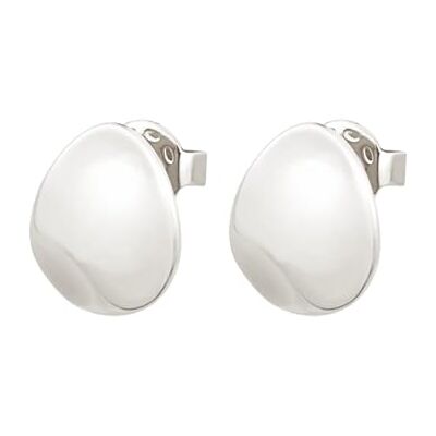 BREIL , Colección B Whisper, Pendientes de Mujer de Acero Pulido, con Práctico Cierre de Mariposa, Superficie Irregular, Sinuosa y Brillante, Color Plata, 11 x 10 mm, Idea de Regalo para Mujer BREIL , Colección B Whisper, Pendientes de Mujer de Acero Pulido, con Práctico Cierre de Mariposa, Superficie Irregular, Sinuosa y Brillante, Color Plata, 11 x 10 mm, Idea de Regalo para Mujer