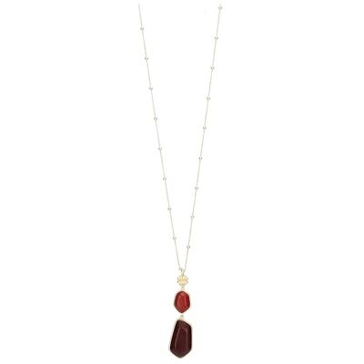 THUN Collar con piedras colgantes y trébol de cuatro hojas cerámica Colección dedicada a ti 70 + 5 cm THUN Collar con piedras colgantes y trébol de cuatro hojas cerámica Colección dedicada a ti 70 + 5 cm