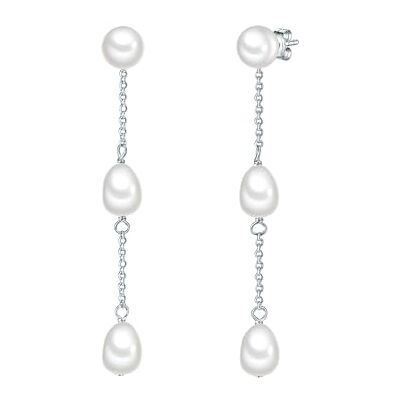 Valero Pearls Pendientes para Mujer Plata de ley 925 Perlas de agua dulce de cultivo aprox. 6,0-7,0 mm Valero Pearls Pendientes para Mujer Plata de ley 925 Perlas de agua dulce de cultivo aprox. 6,0-7,0 mm
