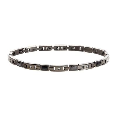 BREIL CERAMIC BRICK Pulsera para hombre (acero, cierre plegable y circonitas, longitud: 22 cm), Mittelgroße, Metal, No es una piedra preciosa BREIL CERAMIC BRICK Pulsera para hombre (acero, cierre plegable y circonitas, longitud: 22 cm), Mittelgroße, Metal, No es una piedra preciosa