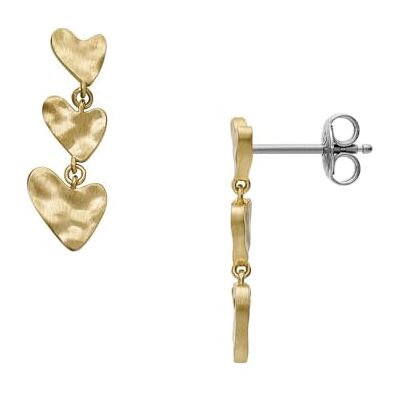 Skagen Anja Hearts Pendientes de latón dorado para mujer, talla única, Latón, Sin piedra preciosa, Oro de moda Skagen Anja Hearts Pendientes de latón dorado para mujer, talla única, Latón, Sin piedra preciosa, Oro de moda