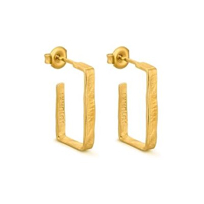 PENDIENTES DORADOS LIGNIS MEDIANOS Diseñados por Joidart Lab Colección Lignis Latón con baño de oro de 24K Acabado brillante PENDIENTES DORADOS LIGNIS MEDIANOS Diseñados por Joidart Lab Colección Lignis Latón con baño de oro de 24K Acabado brillante