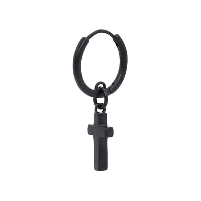 AllSaints Pendiente Huggie con cruz para hombre de AllSaints Pendiente Huggie con cruz para hombre de