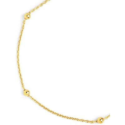 SINGULARU Pulsera Dots. Plata de Ley 925 con Acabado Baño de Oro de 18 Kt. Talla Unica. Largo de cadena 17.5 cm. Joyas para Mujer SINGULARU Pulsera Dots. Plata de Ley 925 con Acabado Baño de Oro de 18 Kt. Talla Unica. Largo de cadena 17.5 cm. Joyas para Mujer