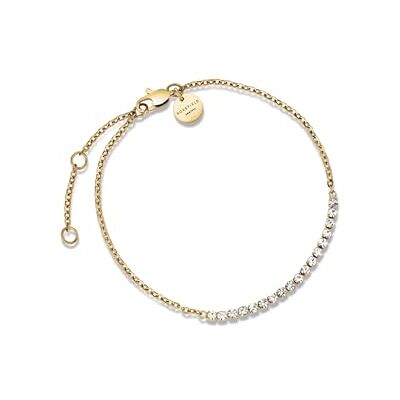 Rosefield Gems Color Meaning Mujer 14K Chapado en Oro Pulsera Tennis Cristal Clear Rosefield Gems Color Meaning Mujer 14K Chapado en Oro Pulsera Tennis Cristal Clear