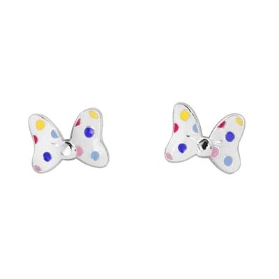 Disney Pendientes de tuerca de plata de ley 925 con diseño de Minnie Mouse y lunares, talla única, Plata de ley, Sin piedra preciosa Disney Pendientes de tuerca de plata de ley 925 con diseño de Minnie Mouse y lunares, talla única, Plata de ley, Sin piedra preciosa