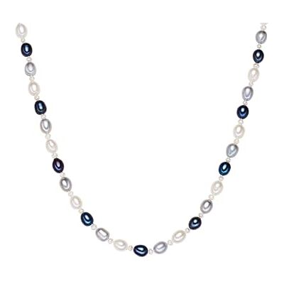Valero Pearls Collar para Mujer Plata de ley 925 Perlas de agua dulce de cultivo Valero Pearls Collar para Mujer Plata de ley 925 Perlas de agua dulce de cultivo