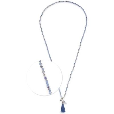JEWELS BY LEONARDO Collar Donna • Cadena larga sin fin de acero inoxidable plateado • Collar de perlas de cristal en tonos azules fríos • 80 cm de longitud • Joyas regalo para mujeres • , 80 cm, JEWELS BY LEONARDO Collar Donna • Cadena larga sin fin de acero inoxidable plateado • Collar de perlas de cristal en tonos azules fríos • 80 cm de longitud • Joyas regalo para mujeres • , 80 cm,