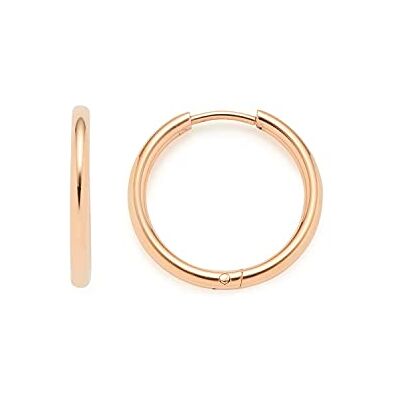 JEWELS BY LEONARDO Leonardo Jewels Alida Beauty's Pendientes de aro de oro rosa, 2 cm, Acero inoxidable, Sin piedras preciosas JEWELS BY LEONARDO Leonardo Jewels Alida Beauty's Pendientes de aro de oro rosa, 2 cm, Acero inoxidable, Sin piedras preciosas