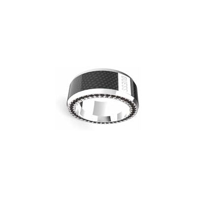 GUESS Bague à étiquette Racer JUMR04041JWSTBK62 Hommes GUESS Bague à étiquette Racer JUMR04041JWSTBK62 Hommes