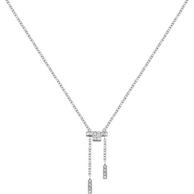 Trussardi TJAXC09 Collar de mujer con logotipo de acero y circonitas, para mujer Trussardi TJAXC09 Collar de mujer con logotipo de acero y circonitas, para mujer