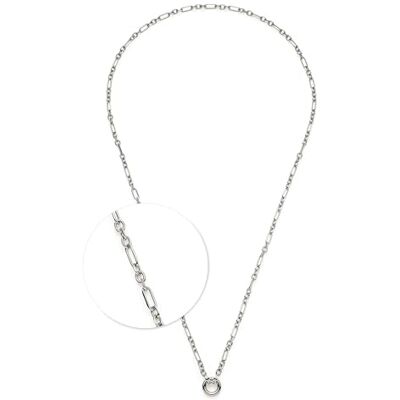 JEWELS BY LEONARDO Collar Clip & Mix Ninon, Cadena de Ancla de Acero Inoxidable Plateado, Anillo intermedio para Colgantes, 70-71,2 cm de Longitud, Joyas Regalo para Mujeres, JEWELS BY LEONARDO Collar Clip & Mix Ninon, Cadena de Ancla de Acero Inoxidable Plateado, Anillo intermedio para Colgantes, 70-71,2 cm de Longitud, Joyas Regalo para Mujeres,