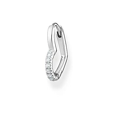Thomas Sabo Pendientes Corazón Criollo con Piedras Blancas Plata de Ley 925 -051-14, Plateado Thomas Sabo Pendientes Corazón Criollo con Piedras Blancas Plata de Ley 925 -051-14, Plateado