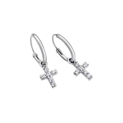 Lotus Pendientes Trendy Plata Cruz Mujer Lotus Pendientes Trendy Plata Cruz Mujer