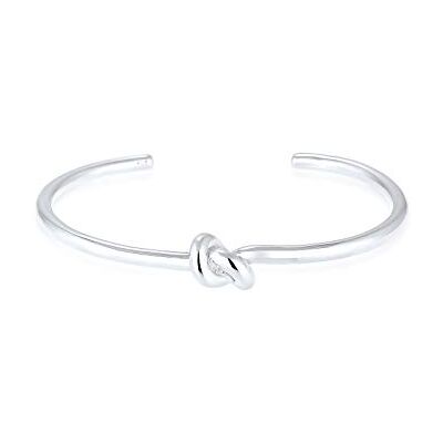Elli Pulsera para mujer con nudo Blogger Trend en plata de ley 925, 16 cm, Corte facetado, Crystal Elli Pulsera para mujer con nudo Blogger Trend en plata de ley 925, 16 cm, Corte facetado, Crystal