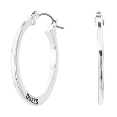 GUESS Pendientes Basic con logo en forma de aro GUESS Pendientes Basic con logo en forma de aro