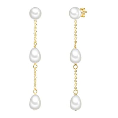 Valero Pearls Pendientes para Mujer Plata de ley 925 Perlas de agua dulce de cultivo aprox. 6,0-7,0 mm Valero Pearls Pendientes para Mujer Plata de ley 925 Perlas de agua dulce de cultivo aprox. 6,0-7,0 mm