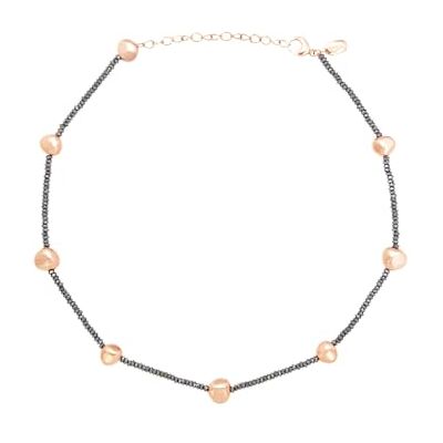BREIL B Rocks TJ3289 Collar de acero inoxidable decorado con piedras de hematita, longitud mínima: 39 cm, longitud máxima: 45 cm, 45 cm, Acero inoxidable, No es una piedra preciosa BREIL B Rocks TJ3289 Collar de acero inoxidable decorado con piedras de hematita, longitud mínima: 39 cm, longitud máxima: 45 cm, 45 cm, Acero inoxidable, No es una piedra preciosa