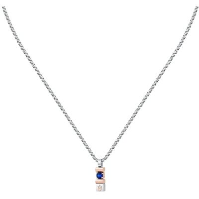 Maserati Collar para Hombre en Acero, Zafiros Sostenibles, Colección Sapphire JM334AXO05 Maserati Collar para Hombre en Acero, Zafiros Sostenibles, Colección Sapphire JM334AXO05