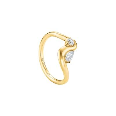 Rosefield Mujer 14K Chapado En Oro Anillo Mixtos Cristal Ola Rosefield Mujer 14K Chapado En Oro Anillo Mixtos Cristal Ola