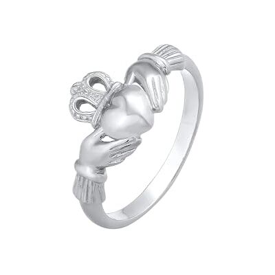 Elli Anillos Corona del Corazón de las Damas Claddagh en Plata Esterlina 925 Elli Anillos Corona del Corazón de las Damas Claddagh en Plata Esterlina 925